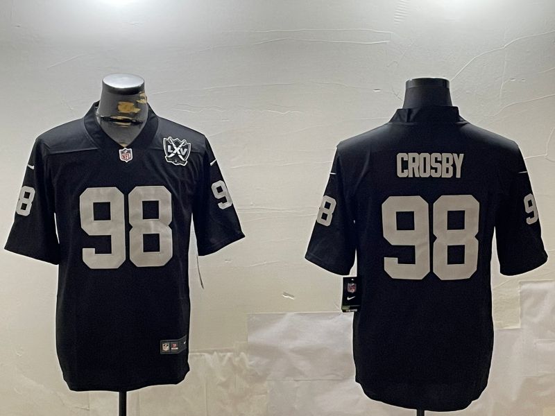 Men Oakland Raiders #98 Crosby Black Second generation 2024 Nike Limited NFL Jersey style 3->oakland raiders->NFL Jersey